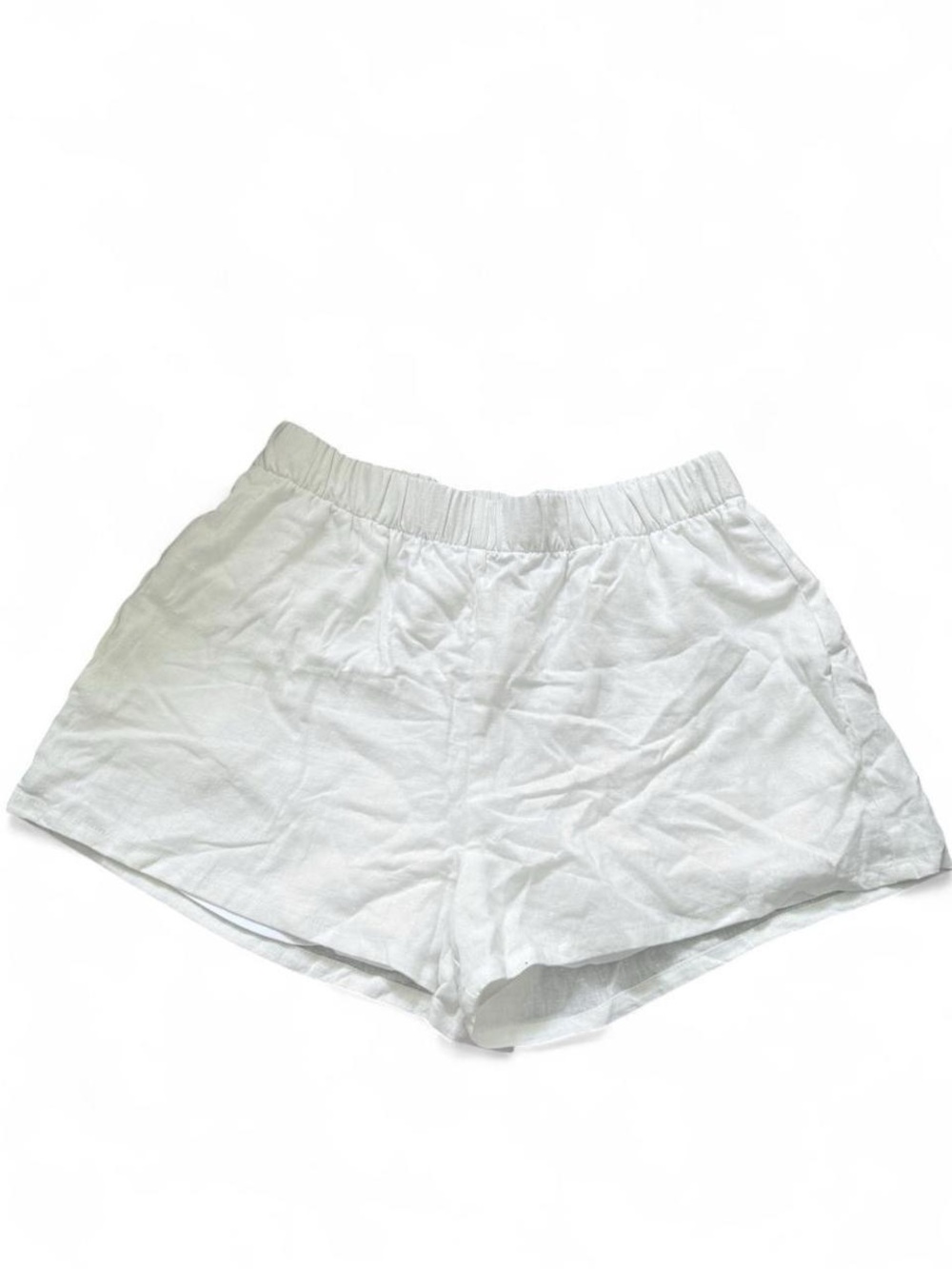 Show Me Your Mumu Linen Shorts BRAND NEW NEVER WORN White Elastic Waist